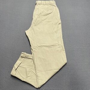 Polo Ralph Lauren Hammond Pants Mens 35x32 Khaki Pleated Chino 100% Cotton